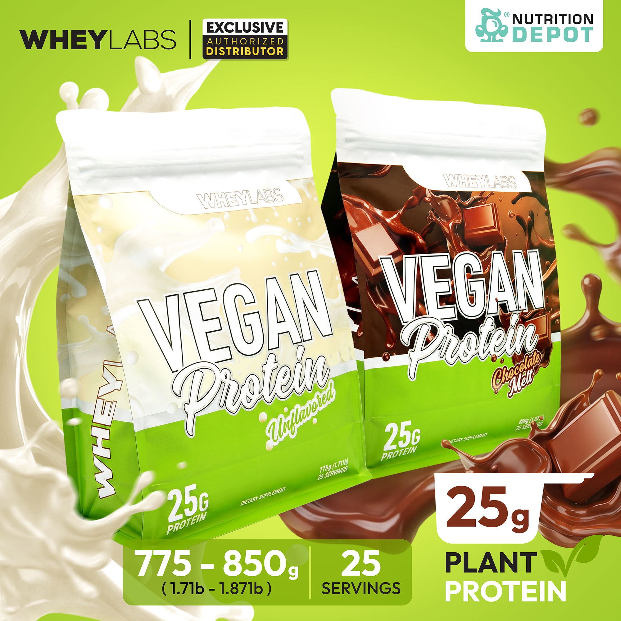 Whey Labs Vegan Protein - Unflavored 775 g