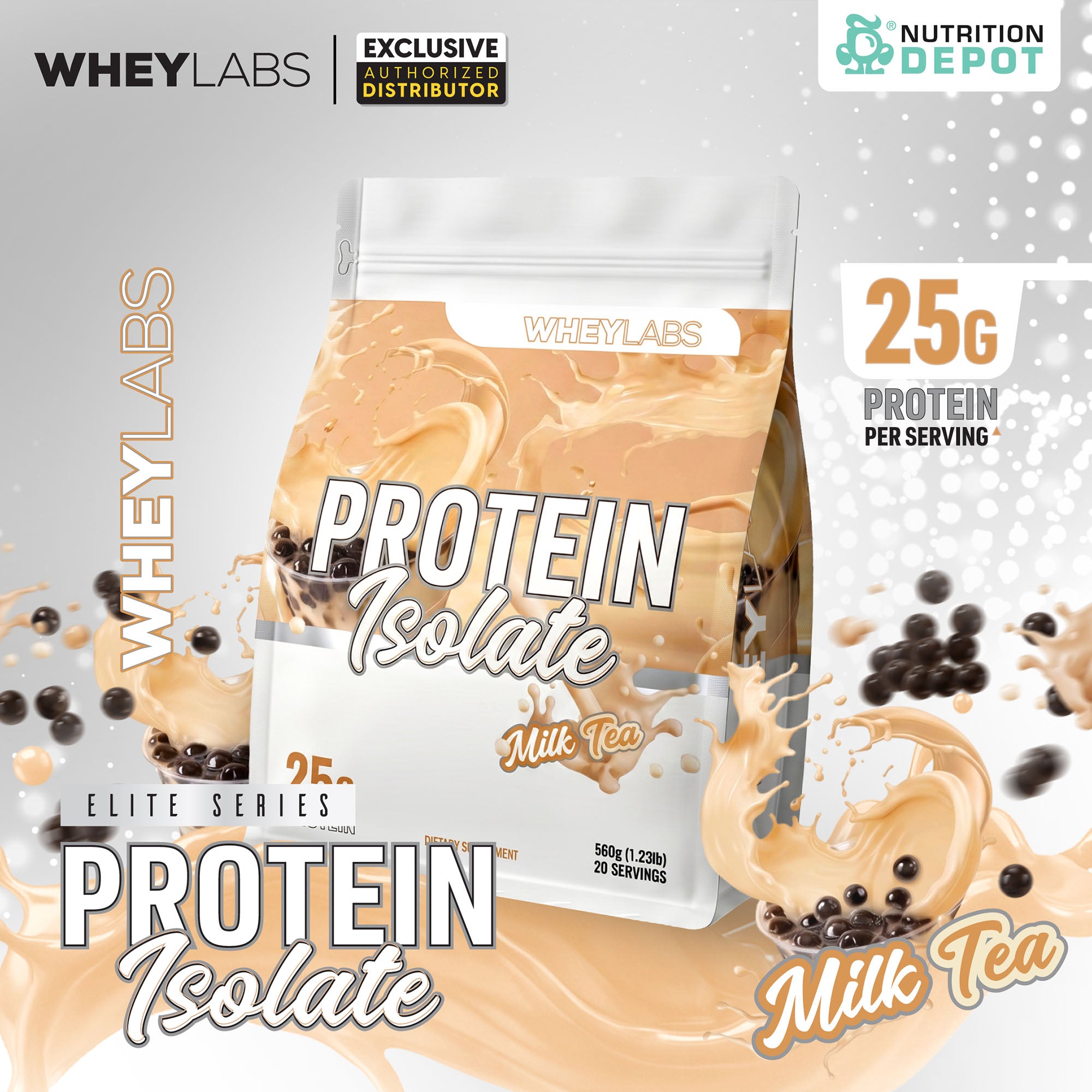 Whey Labs Elite Series Isolate Protein - Milk Tea 1.23 lb