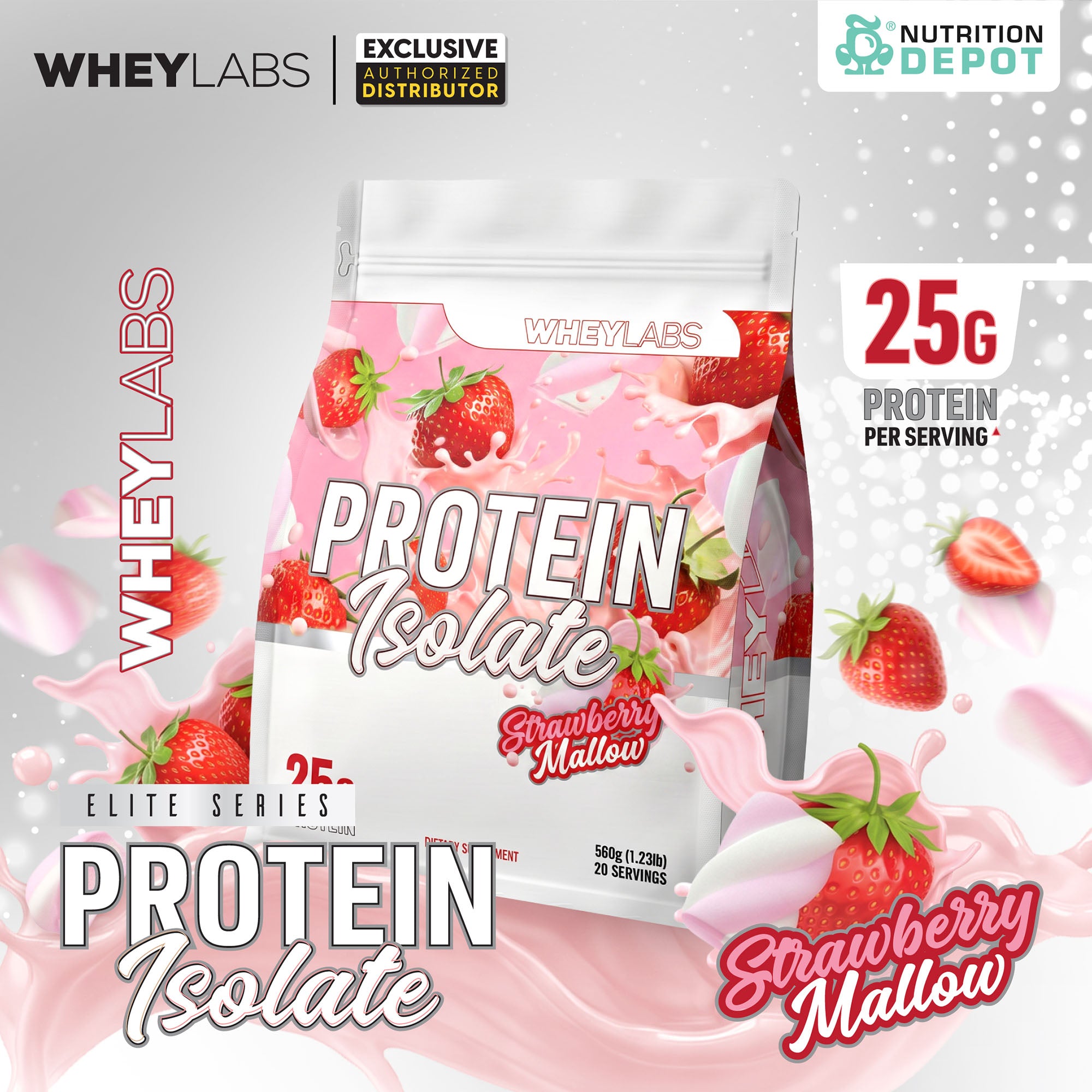 Whey Labs Elite Series Isolate Protein - Strawberry Mallow 1.23 lb