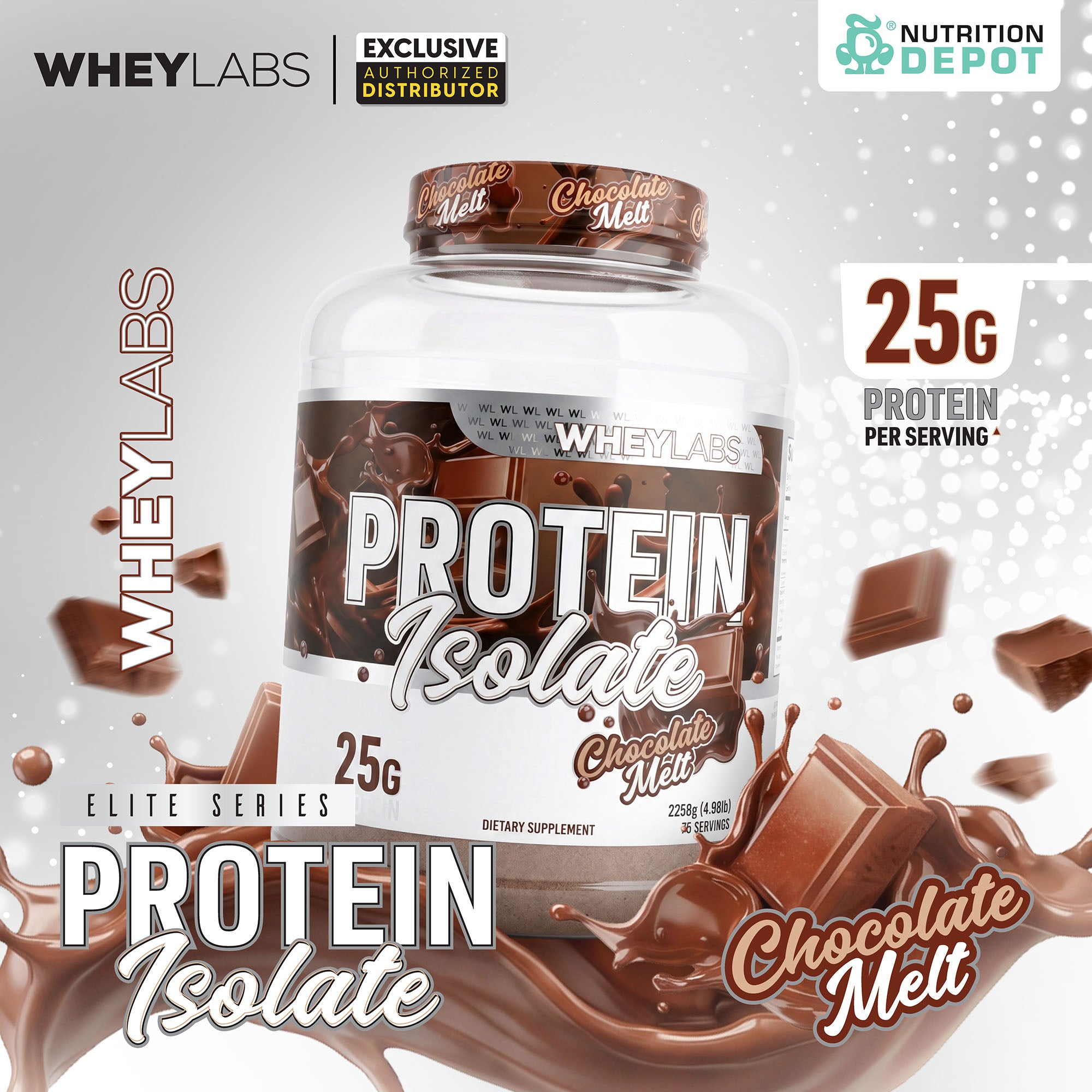 Whey Labs Elite Series Isolate Protein - Chocolate Melt 5 lb