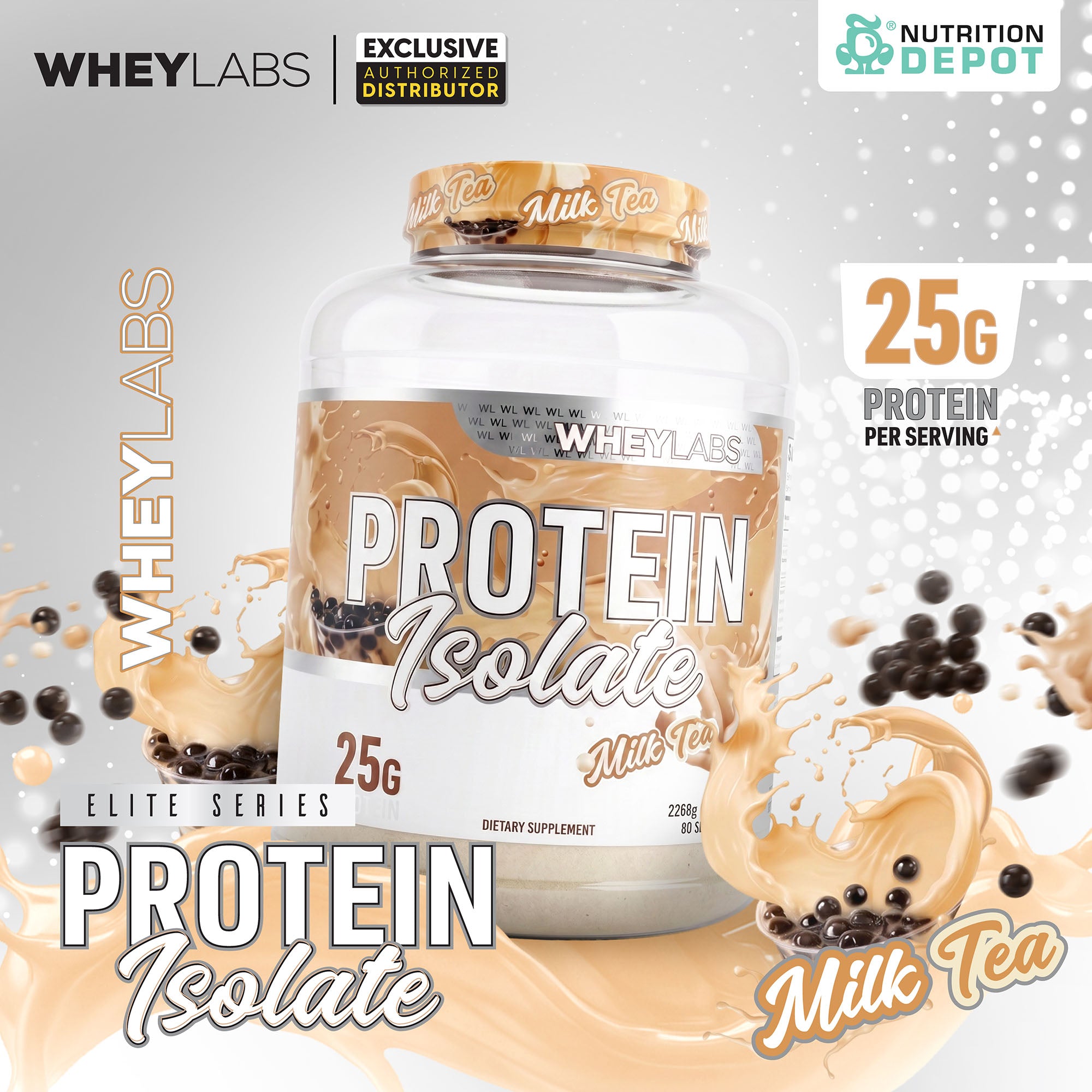 Whey Labs Elite Series Isolate Protein - Milk Tea 5 lb