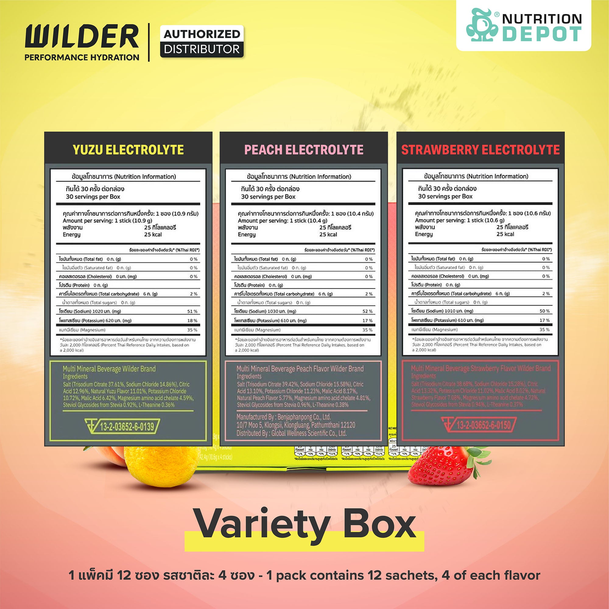 Wilder Performance Hydration - Variety Box 12 Sachet