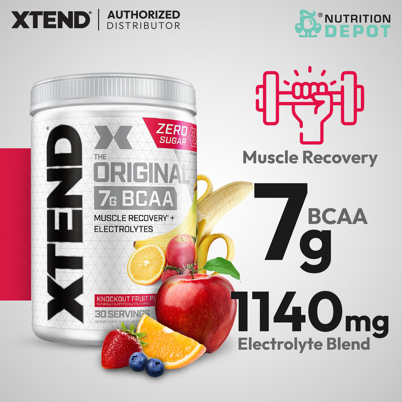 Scivation Xtend BCAA + Electrolytes - Knockout Fruit Punch 30srv กรดอะมิโนป้องกันกล้ามเนื้อสลายตัว