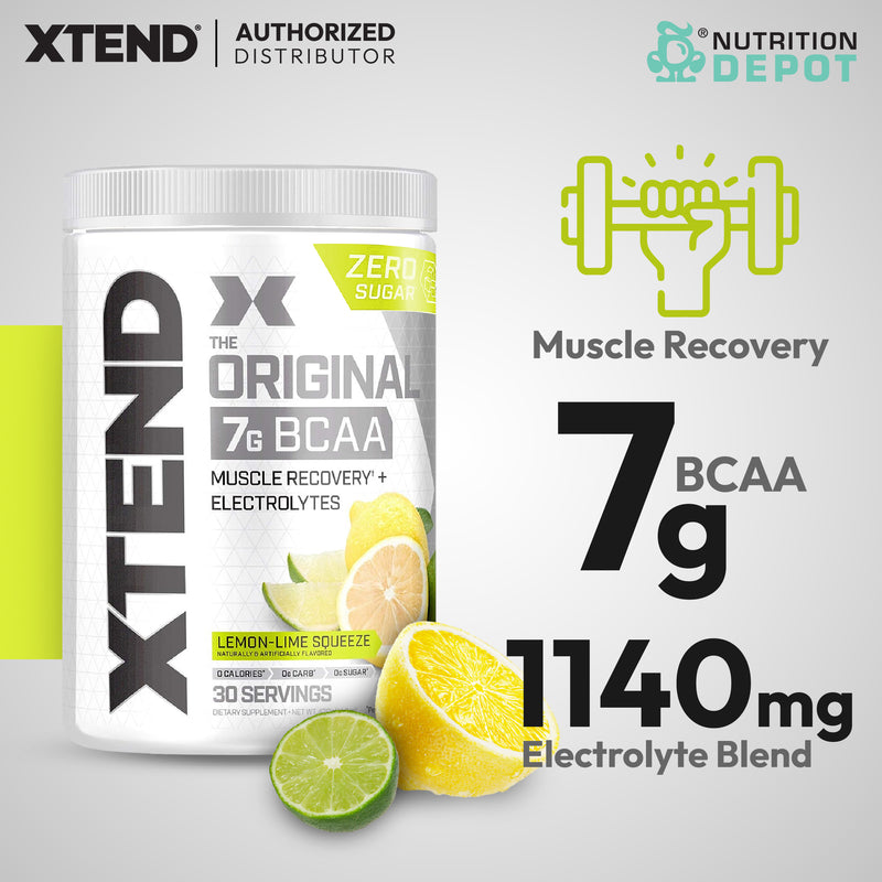 (BBF05/2024) Scivation Xtend BCAA + Electrolytes - Lemon-Lime Squeeze 30srv กรดอะมิโนป้องกันกล้ามเนื้อสลายตัว