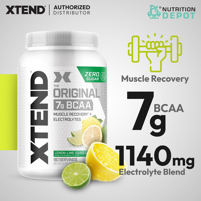Scivation Xtend BCAA + Electrolytes - Lemon-Lime Squeeze 90srv กรดอะมิโนป้องกันกล้ามเนื้อสลายตัว