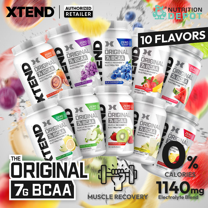 Scivation Xtend BCAA + Electrolytes - Blue Raspberry 90srv กรดอะมิโนป้องกันกล้ามเนื้อสลายตัว