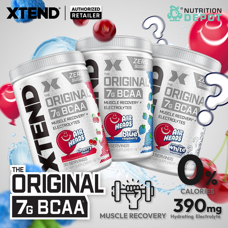 BBF31/12/2024 Scivation Xtend BCAA + Electrolytes - Air Heads White Mystery 30srv กรดอะมิโนป้องกันกล้ามเนื้อสลายตัว