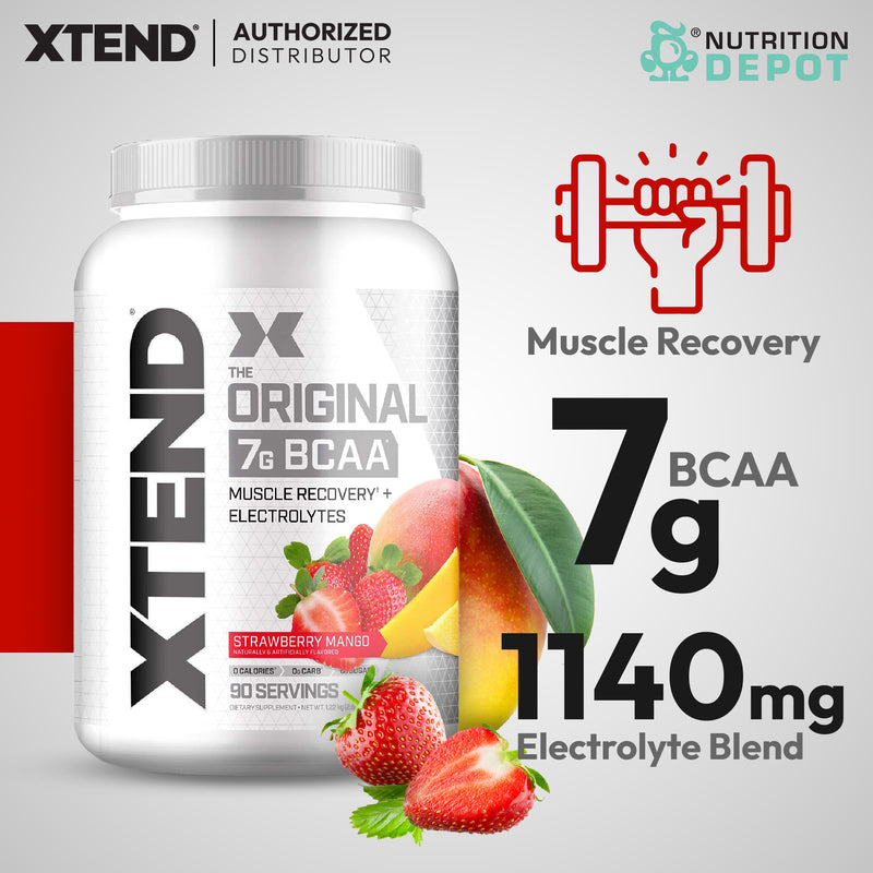Scivation Xtend BCAA + Electrolytes - Strawberry Mango 90srv กรดอะมิโนป้องกันกล้ามเนื้อสลายตัว