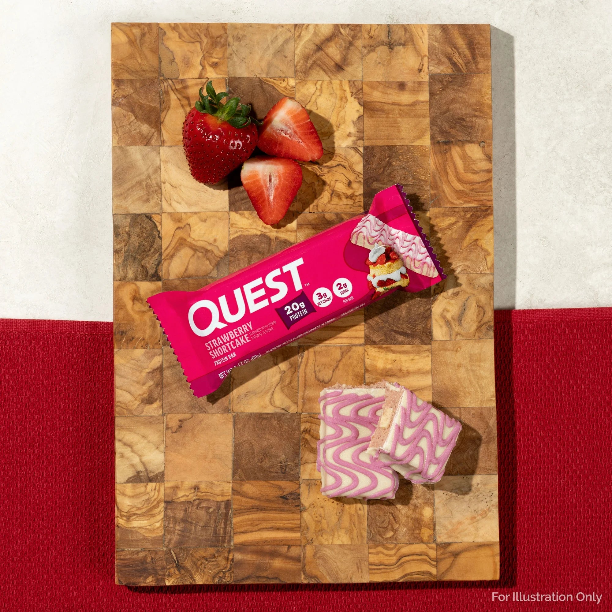 โปรตีนบาร์ Quest Protein Bar - Strawberry Shortcake 1 Box (12 Bars)