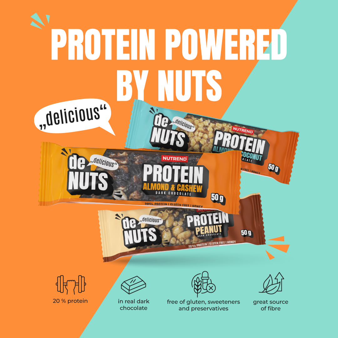 โปรตีนบาร์ Nutrend Denuts Protein - 1 Box (24 Bars)