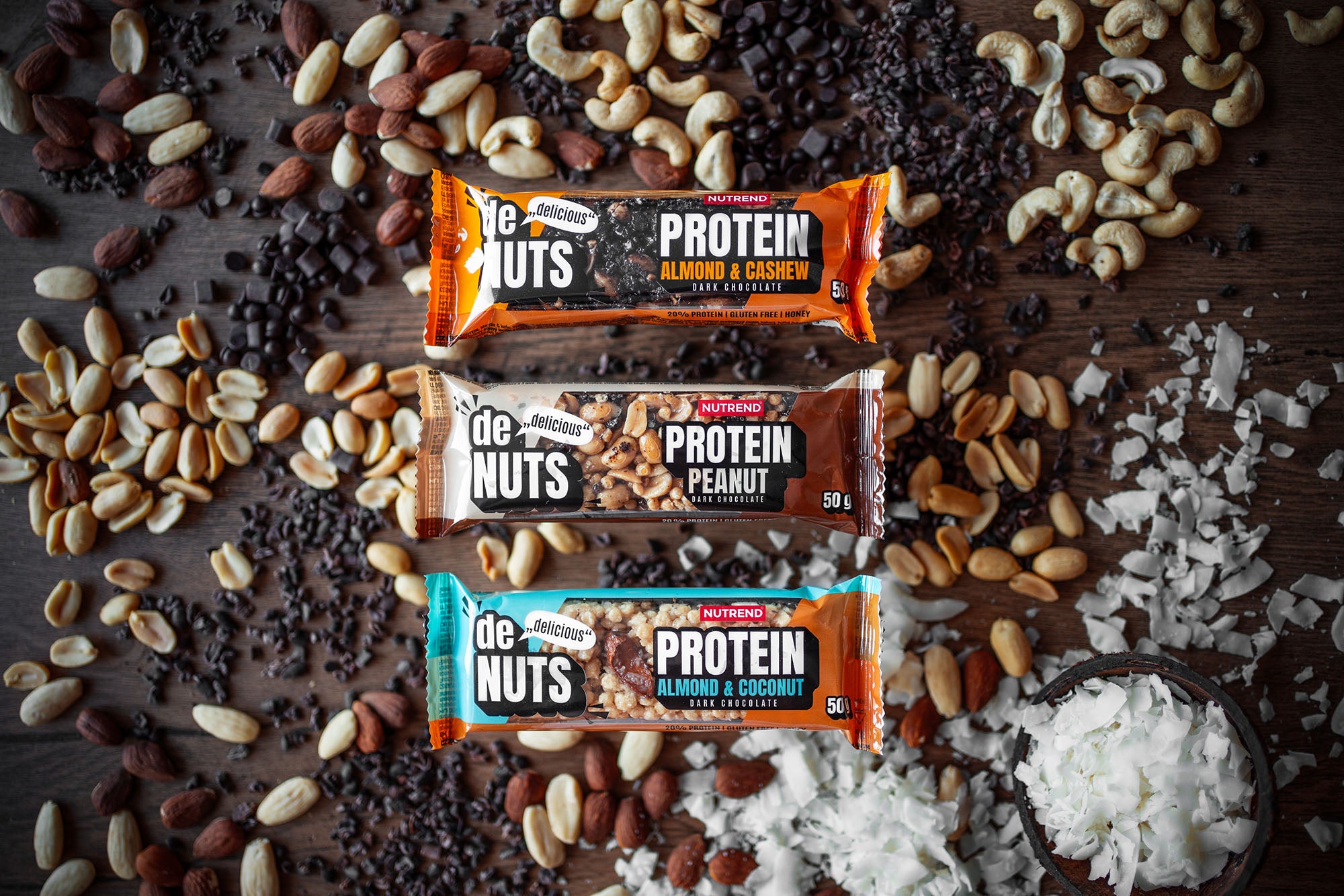 โปรตีนบาร์ Nutrend Denuts Protein - 1 Box (24 Bars)