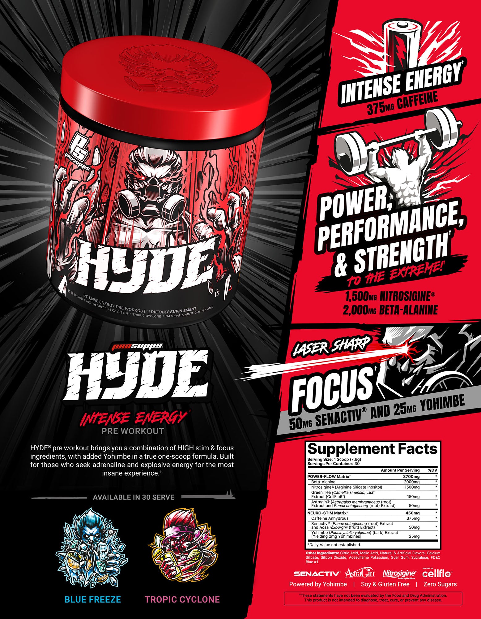 Prosupps HYDE 30 Servings - Blue Freeze