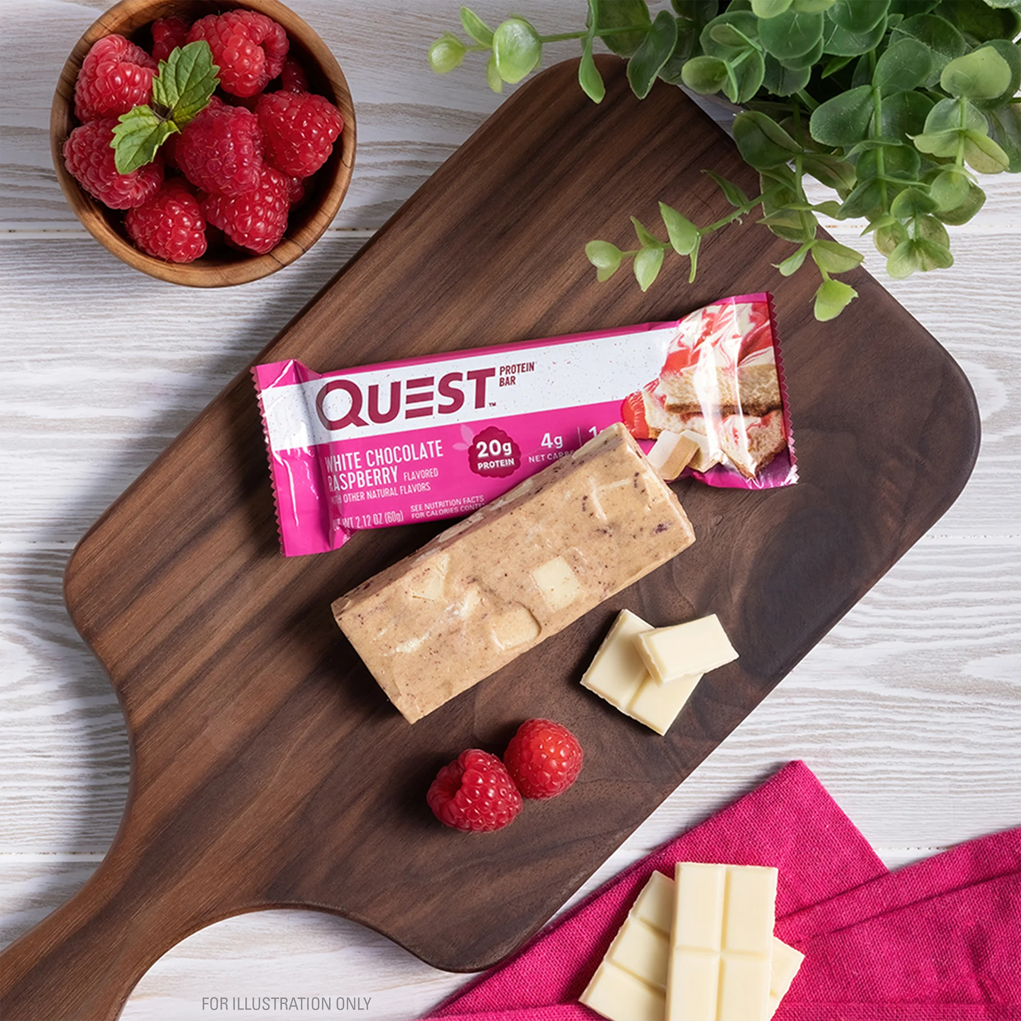 Quest Protein Bar - White Chocolate Raspberry 3 Bars