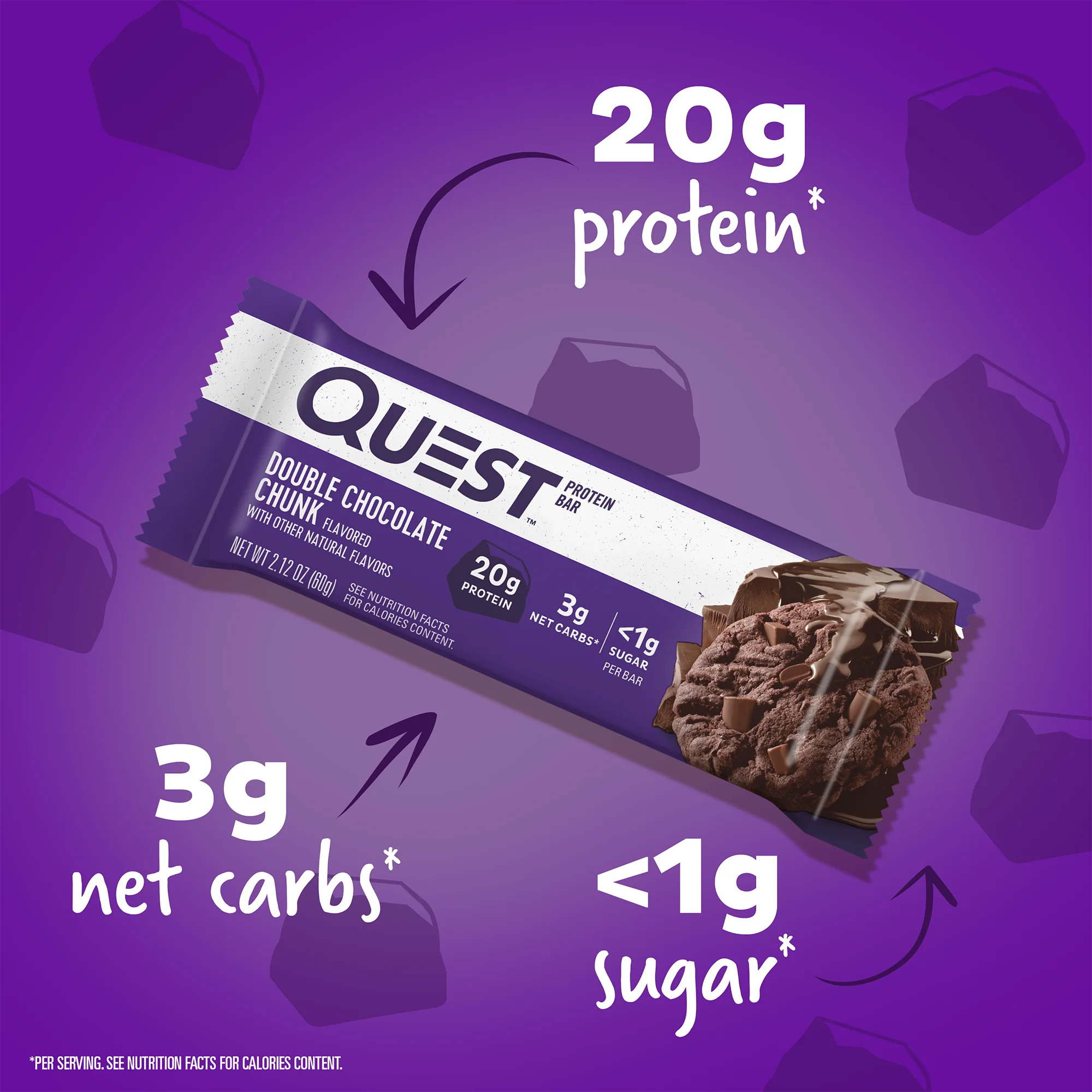 Quest Protein Bar - Double Chocolate Chunk 1 Box (12 Bars)