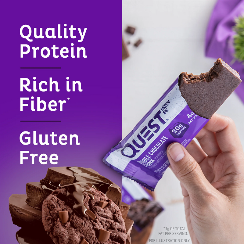 Quest Protein Bar - Double Chocolate Chunk 3 Bars