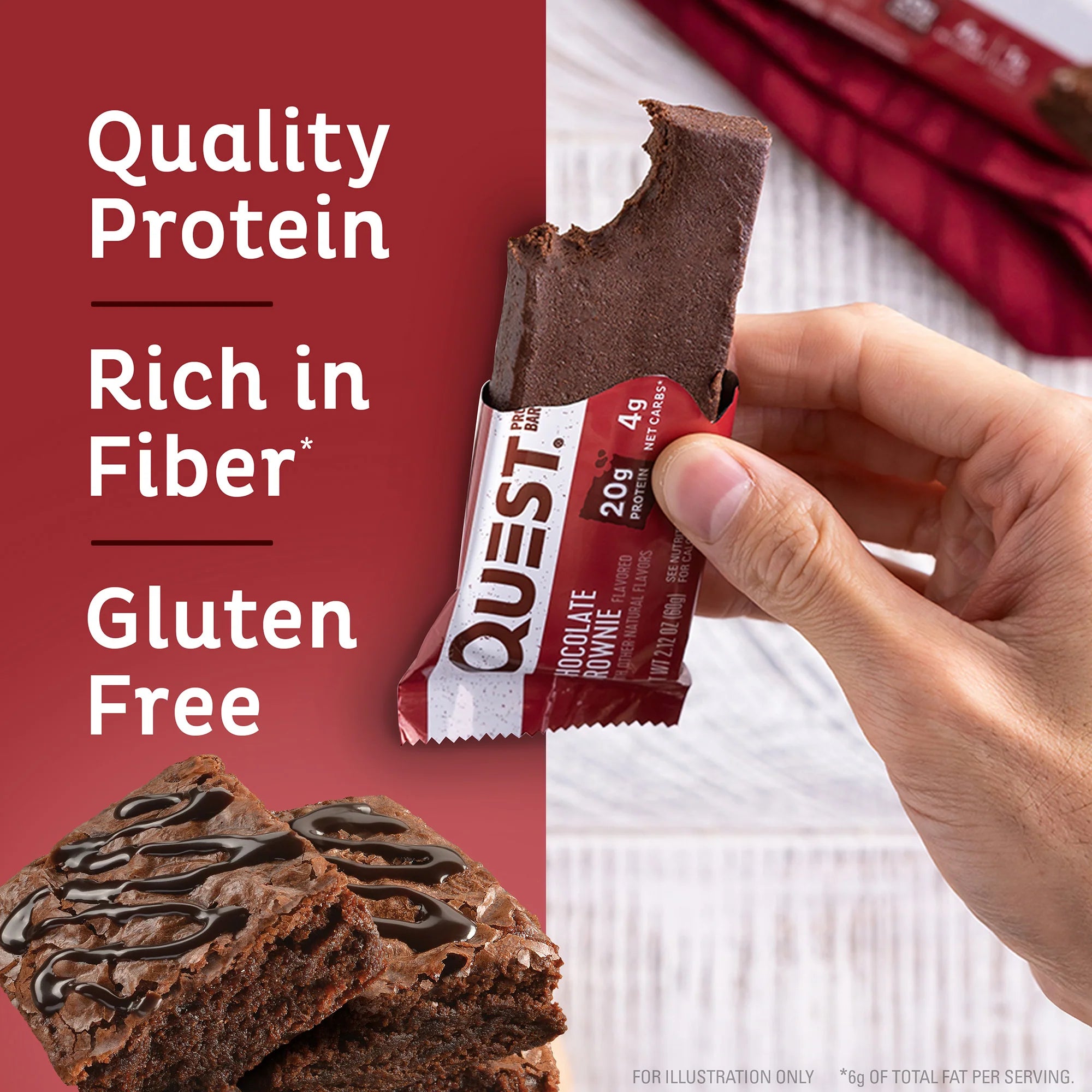 Quest Protein Bar - Chocolate Brownie 3 Bars