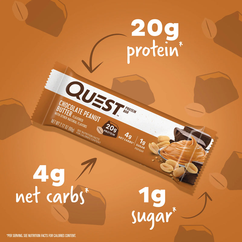 Quest Protein Bar - Chocolate Peanut Butter 1 Box (12 Bars)