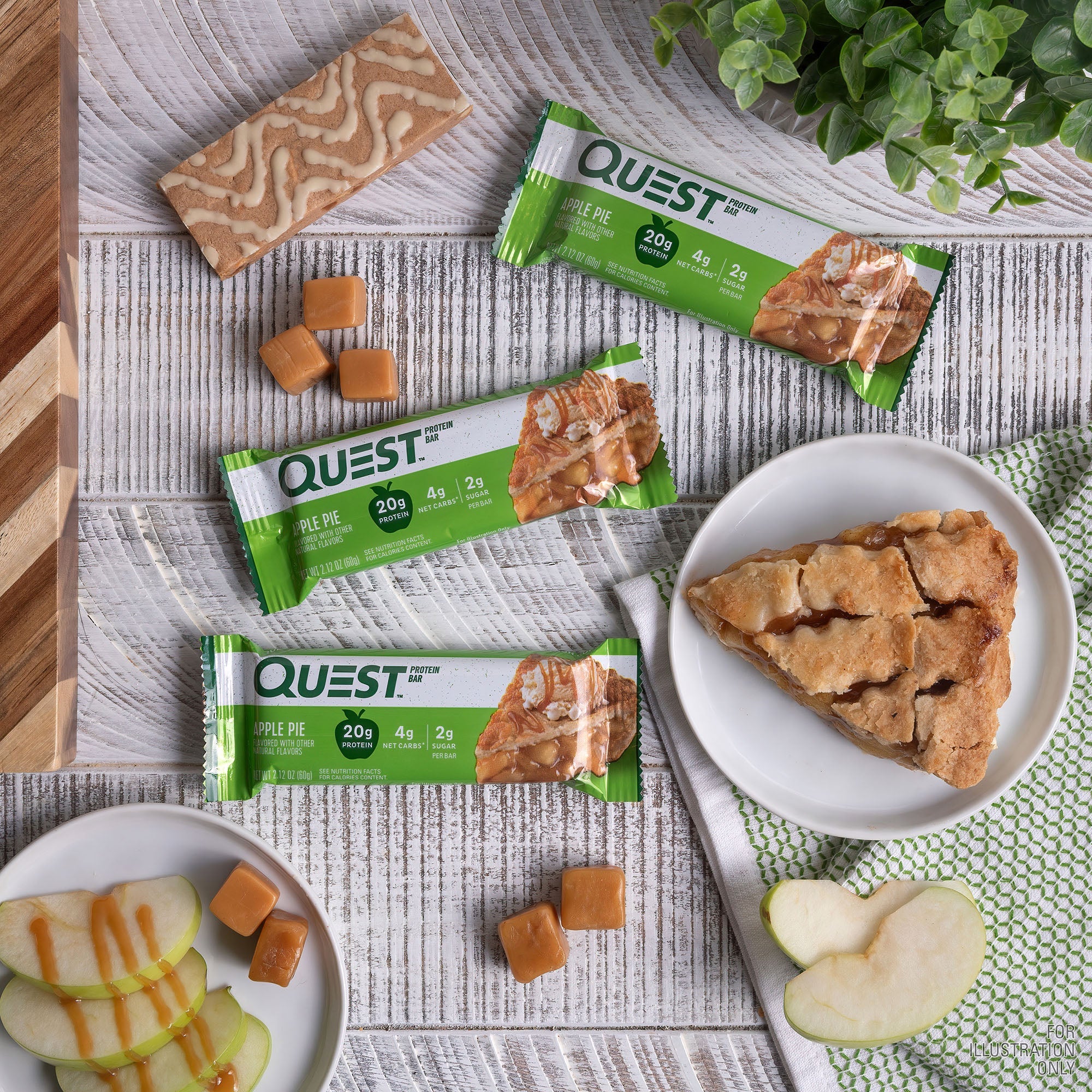 โปรตีนบาร์ Quest Protein Bar - Apple Pie 1 Box (12 Bars)