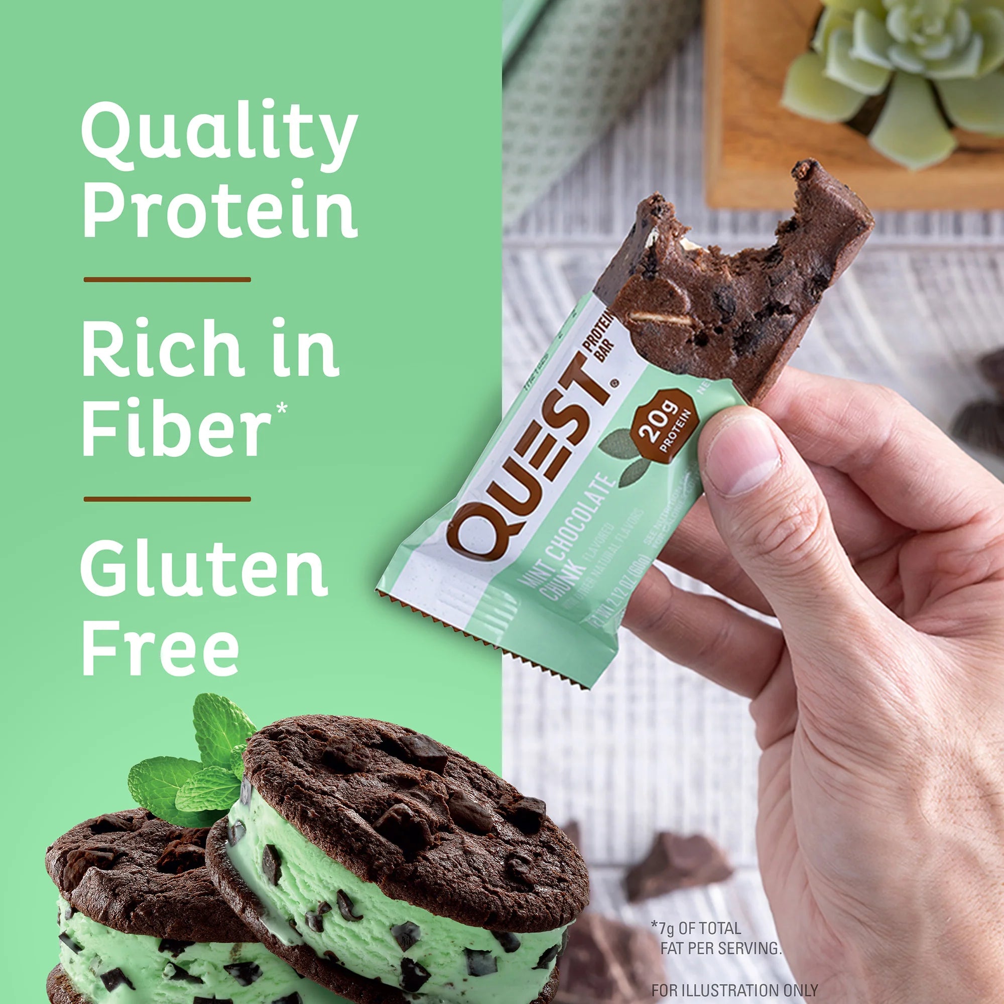 Quest Protein Bar - Mint Chocolate Chunk 3 Bars