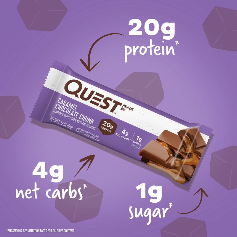 Quest Protein Bar - Caramel Chocolate Chunk 3 Bars