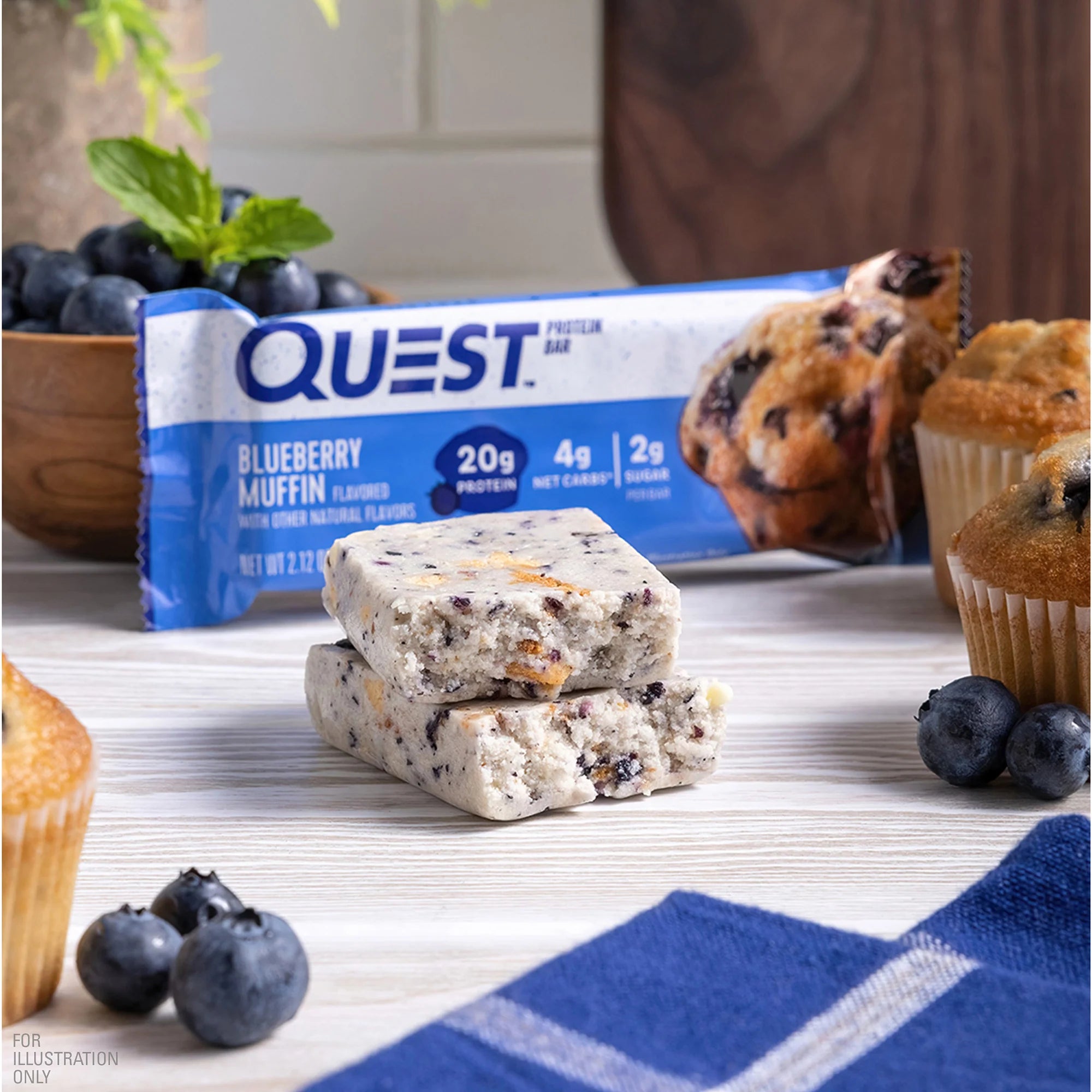 Quest Protein Bar - Blueberry Muffin 3 Bars