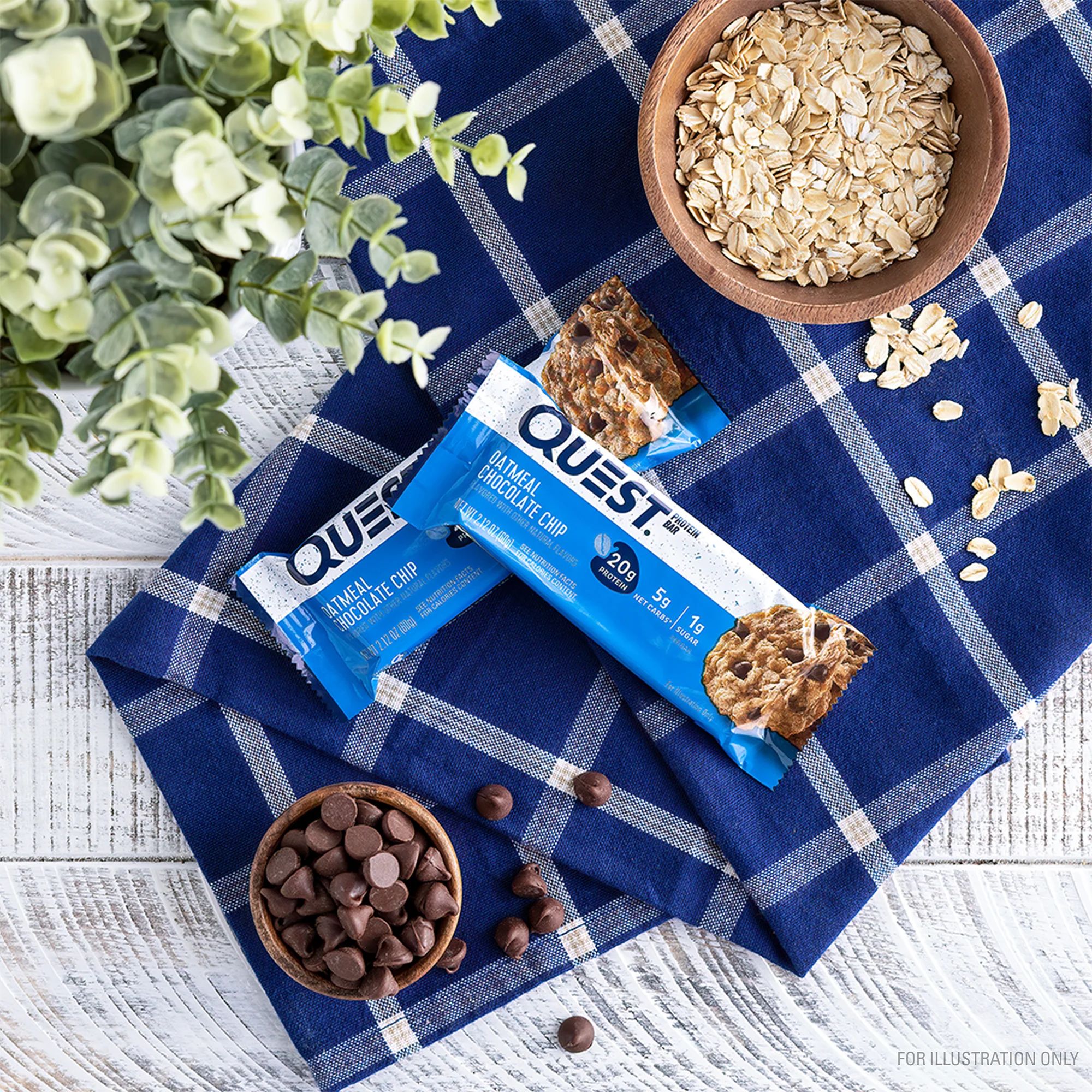 Quest Protein Bar - Oatmeal Chocolate Chip 3 Bars