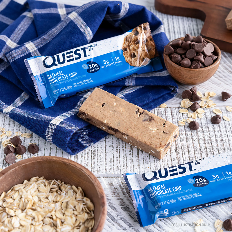 Quest Protein Bar - Oatmeal Chocolate Chip 3 Bars