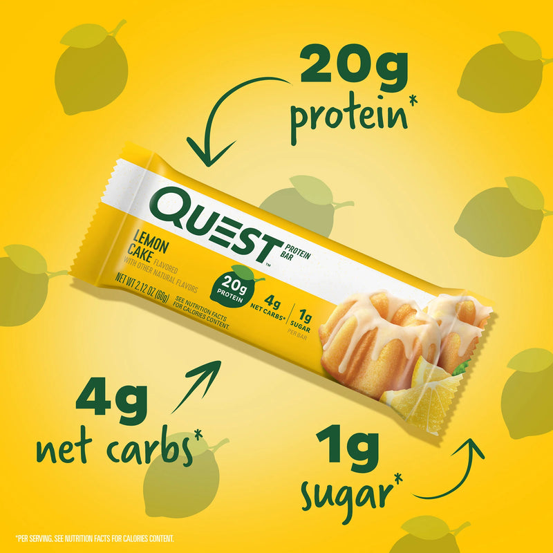 Quest Protein Bar - Lemon Cake 1 Box (12 Bars)