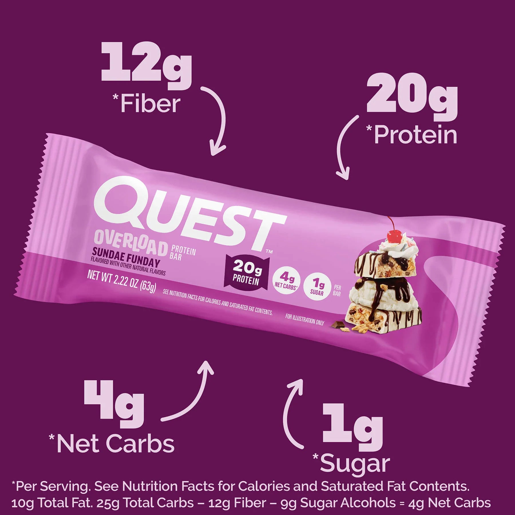 โปรตีนบาร์ Quest Protein Bar - Overload Mixed Flavors 1 Box (12 Bars)(คละรส 12 ชิ้น)