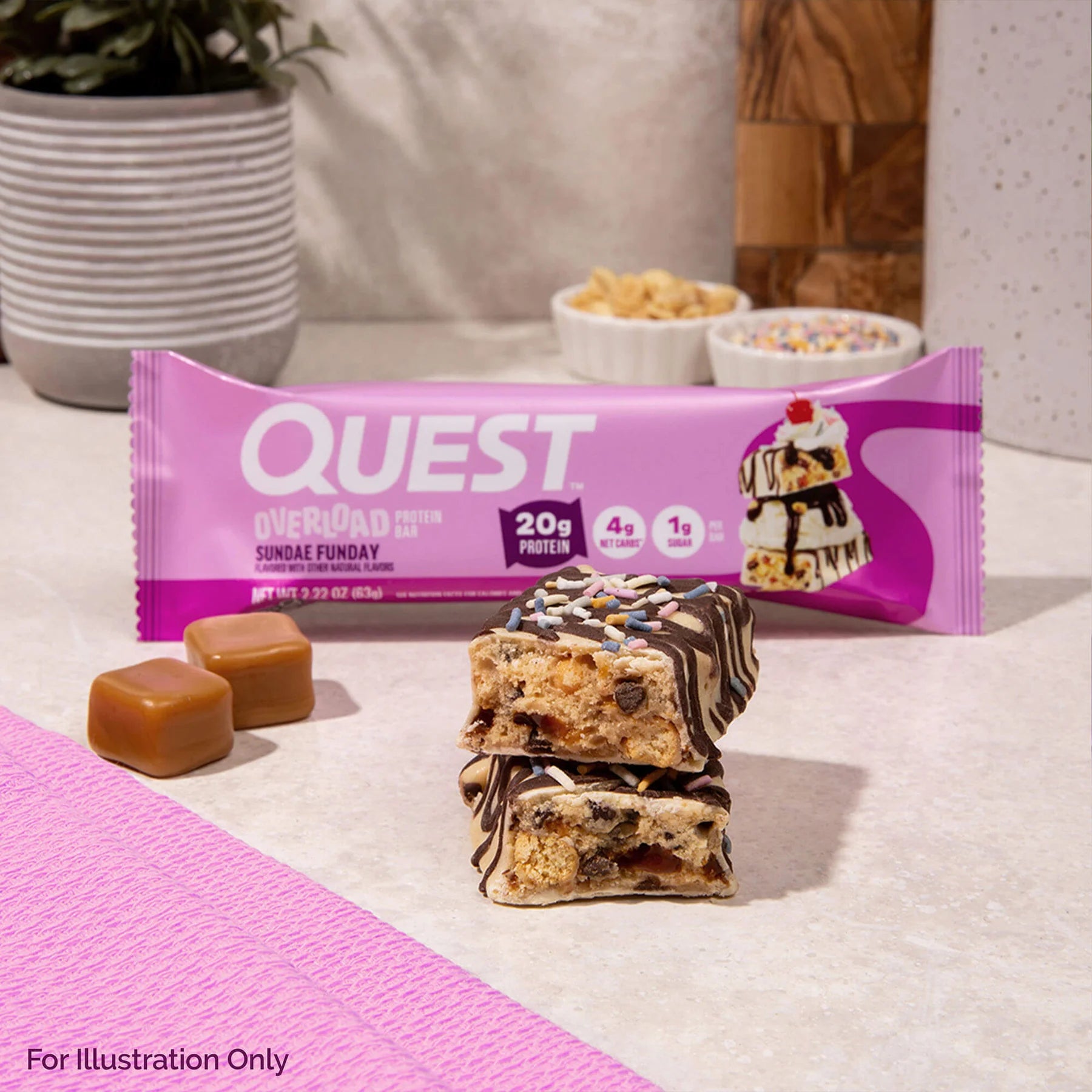 โปรตีนบาร์ Quest Protein Bar - Overload Sundae Funday 3 Bars