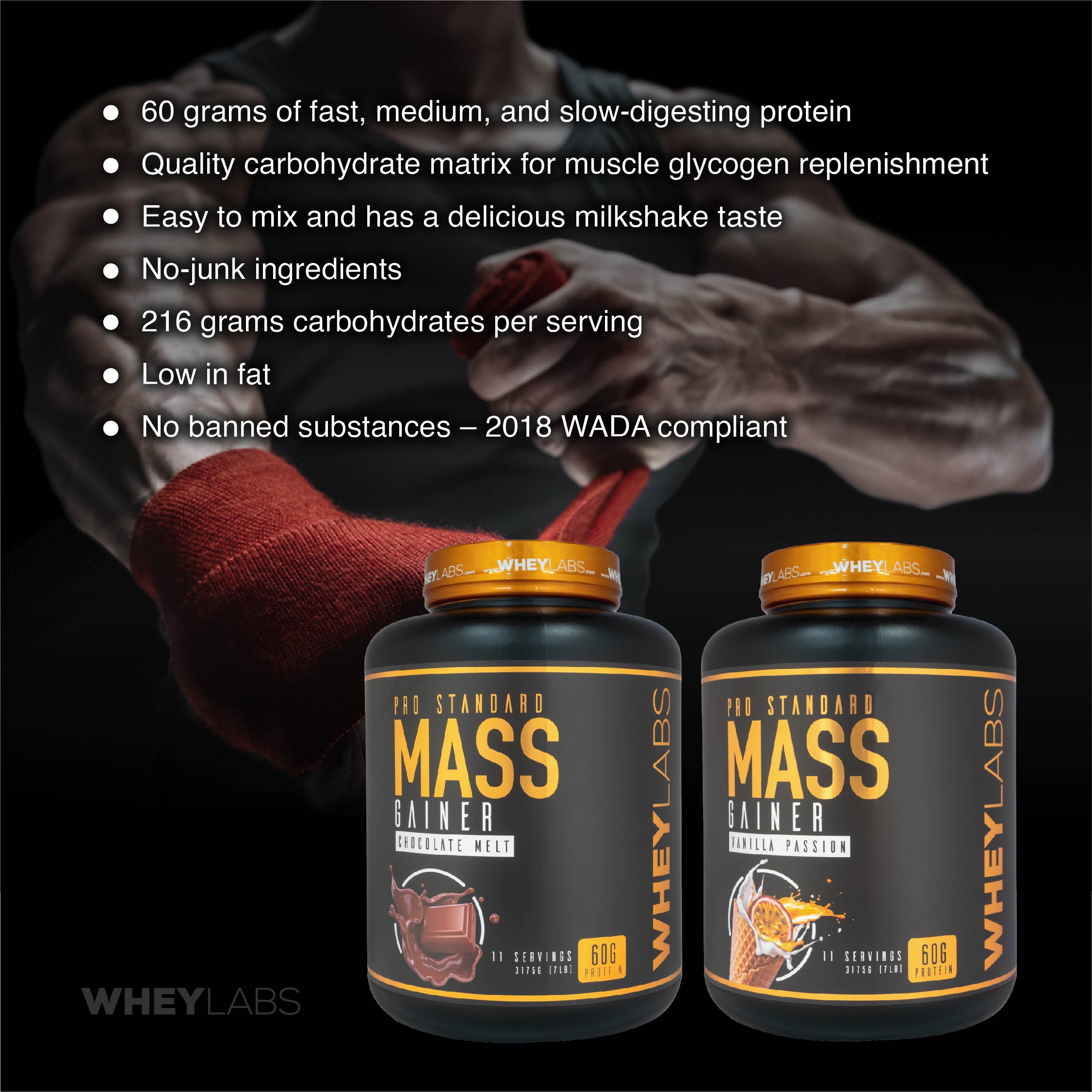 Whey Labs Mass Gainer 7lbs - Chocolate Melt เวย์โปรตีนเพิ่มน้ำหนัก