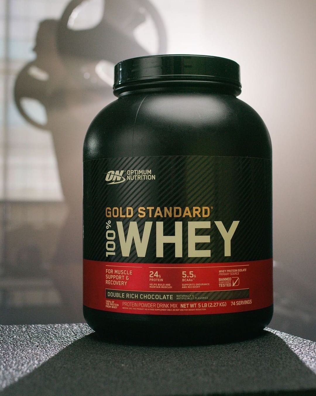 Optimum Nutrition Gold Standard 100% Whey 5 lb - Double Rich Chocolate เวย์โปรตีนเพิ่มกล้ามเนื้อ
