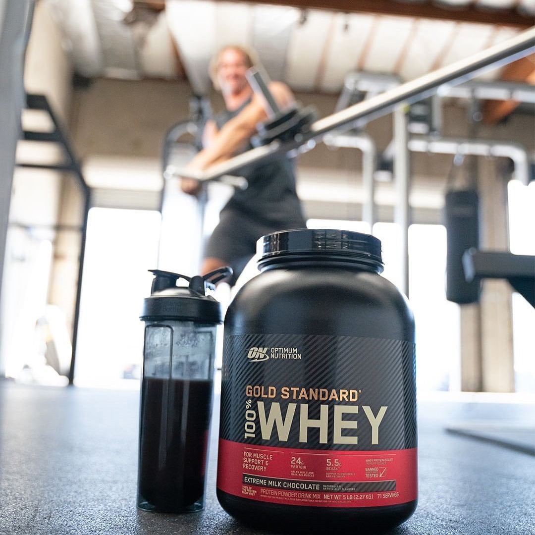 Optimum Nutrition Gold Standard 100% Whey 5 lb - Double Rich Chocolate เวย์โปรตีนเพิ่มกล้ามเนื้อ