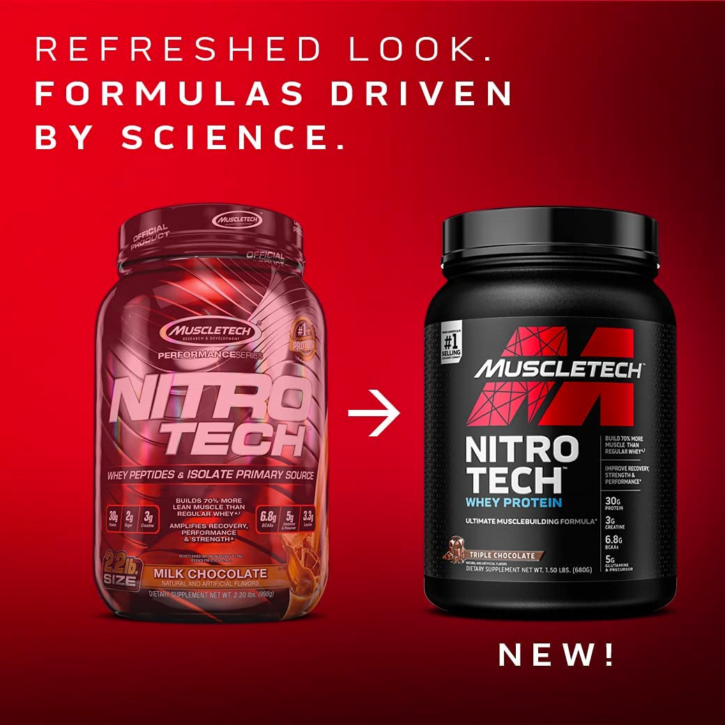 MuscleTech Nitro-tech 2 lb - Milk Chocolate เวย์โปรตีนเสริมสร้างกล้ามเนื้อ