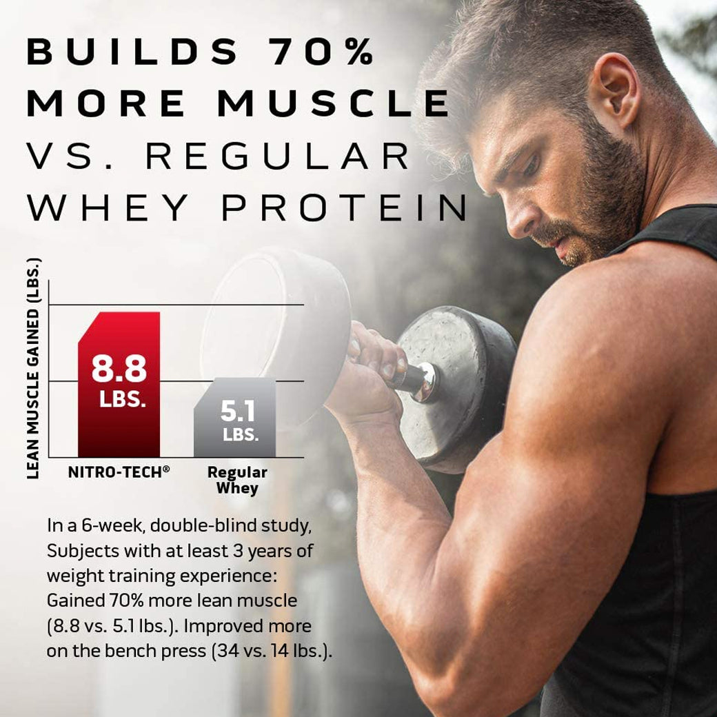 MuscleTech Nitro-tech 2 lb - Milk Chocolate เวย์โปรตีนเสริมสร้างกล้ามเนื้อ