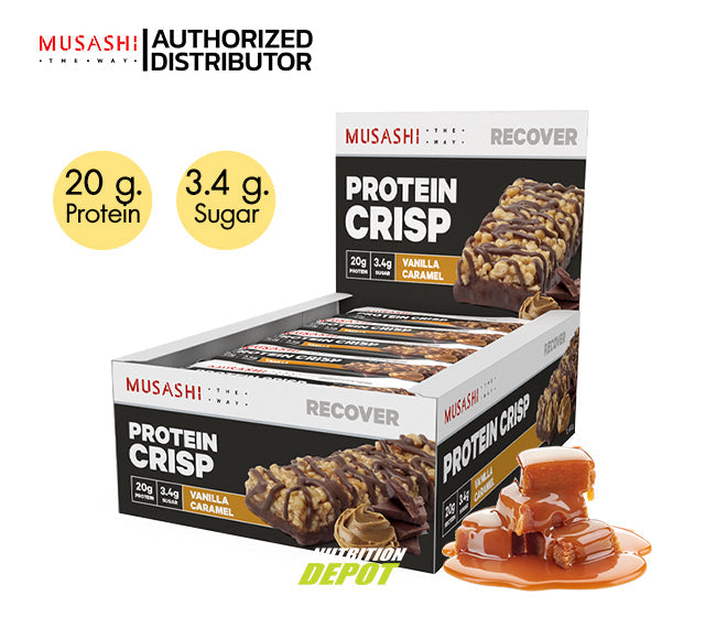 Musashi Protein Crisp - Vanilla Caramel 1 Box (12 Bars)