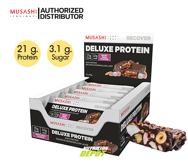 Musashi Deluxe High Protein Bar - Rocky Road 1 Box (12 Bars)