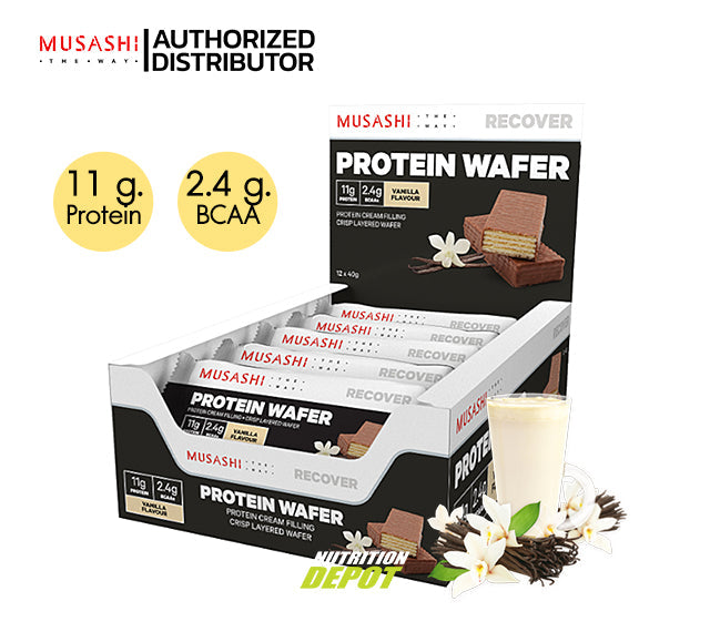 Musashi Protein Wafers - Vanilla 1 Box (12 Bars)