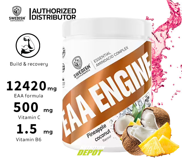 Swedish Supplements EAA Engine - Pineapple Coconut 450g - กรดอะมิโน EAA รสสับประรดมะพร้าว ขนาด 450 กรัม